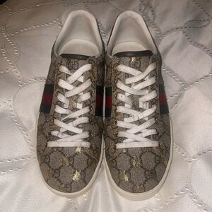 Gucci Ace GG Supreme Sneakers, Size 37.5 EUR.